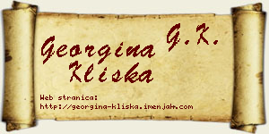 Georgina Kliska vizit kartica